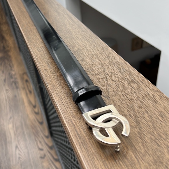 Dolce and Gabbana black and silver vintage interlocking belt - Picture 9 of 9